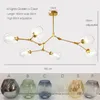 Globe verre led lustres lumières nordique moderne lustre lumière éclairage pendentif lampe boule de verre lumières 110v-220v