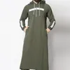 MJARTORIA 2019 musulman Robe Hoodies Dressing hommes saoudien arabe à manches longues Thobe Jubba Thobe caftan longue islamique homme vêtements