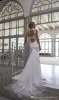 Riki Dalal 2019 robes de mariée sexy sirène dos ouvert col haut Illusion robes de mariée dentelle Appliques Fit et Flare robes de mariée sirène