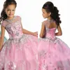 rosa pageant klänningar för tjejer