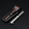 Tacitcal Zakmes Magic Pen M390 Staal TC4 Titanium Legering Handvat Outdoor Zelfverdediging Zakmessen Met Lederen Schede