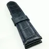 24mm 11575mm Högkvalitativ mörkblå kalvläderband för Pan Erai Butterfly Distribution Buckle Clasp Watch3679804
