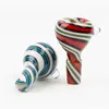 Glass Bowl 14mm Male Joint Colorful wig wag Smoking dry herb Holder pieces for Oil Rig Dab Rigs