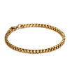 on 5pcs Lot in bulk stainless steel gold Box Link chain bracelet women men boys jeelry 24mm 20cm3597198