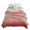 Super мягкий двухслойный ягненок плюшевые фланцевые одеяло мягкие кровать зима кондиционированные одеяла в офисе Дом Диван Открытый пользователь