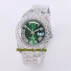 Najlepsza wersja 218399 218349 118389 118348 Automatyczna męska zegarek szafirowy Rome Digital Dial Big Diamonds InKay Bezel Iced Out Diamond Watches