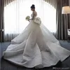 2019 Luxury Mermaid Wedding Dresses Sheer Neck Long Sleeves Illusion Full Lace Aptique Bow Overskirts Back Back Chapel Train BR297F