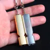 Hot sale Double frequency Outdoor Emergency Survival Whistle Keychain Aluminum Alloy whistles Camping Hiking Accessory Tool