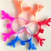 Luminous antlers flashing Christmas elk headband children led lights deer plastic hairband adult hairpin headdress