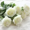 12pcs / lot artificiel fleurs décoratifs latex real toucher rose fleur de mariage bouquet home fausses plantes décor roses fournitures de fête