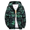 Mens Casual Camouflage Hooded Jackor Höstutskrift Hoodie Thin Jacket Coat Mäns Streetwear Plus Size M-7XL