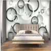 3d stereoscopic wallpaper Modern minimalist 3D swallow circle 3d wallpapers TV background wall
