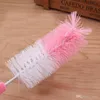 Brosse de nettoyage de bouteille de lait pour bébé de qualité alimentaire en gros avec crochet mélange de couleurs pratique mamelon alimentation eau Tee tasse brosse DH0449