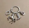 Western cowboy cowboy boots cowboy hat horse Keychain For Keys Car Bag Charm Key Ring Handbag Couple Key Chains Jewelry 687