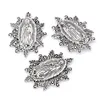 Retro Onze Lieve Vrouw van de Heilige Scapulier Medaille Religie Charm Beads 50x37mm 30 stks / partijen Antieke Silve Hanger