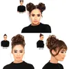 Real Human Hair Scrunchie Bun Up Do Hair Pieces Wavy Curly or Messy Ponytail Extension Natural Color 4 8 27 30 60 613 Silver Grey Pink Bella