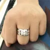100% 925 anelli in argento massiccio uomo regalo anello di fidanzamento originale 8 mm cubic zirconia matrimonio grandi anelli per gli uomini all'ingrosso JZ004