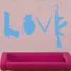 Banksy Love Weapons Wall Sticker Art Graffitti Street Vinile adesivo da parete Home decor305U