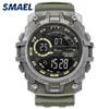 Smael marca relógios militares exército retroiluminação led moda relógio masculino casual relógio grande dial 1701 relógios esportivos 5bar impermeável331l