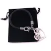 Arbre de solstice coeur forme arbre drague païen druide cristal bijoux en cuir pour hommes et femmes