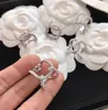 Anel aberto completo do diamante das Mulheres Dangle Luxo C anel Da Marca para As Mulheres Presente de Aniversário de Casamento Jóias para a Noiva com caixa