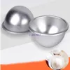 1000 pz/lotto Hot 3D Sfera di Alluminio Sfera Torta Pan di Latta FAI DA TE Cottura Pasticceria Palla Strumenti di Stampo Stampo Stampi Da Cucina Bagno Bomba Bakeware