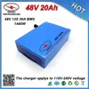 نوصي بشدة PVC بطارية Cased Electrci دراجات 48V 20Ah بنيت في 3.7V 2200 ماه 18650 خلية 30A BMS وشاحن 54.6V 2A