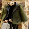 Girl fur Coat Jacket Imitation Artificial Fur Grass High Quality Plush+leather Fake 2 pieces Winter Kids baby girlClothes