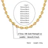 Europe and America Mens Hip Hop Jewelry Gold plaqué Collier de chaîne en acier inoxydable pour hommes Bijoux du Rappeneur Gift8039037
