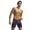 Homme hommes longs maillots de bain pantalons Surf Board Shorts Fitness Shorts Boxer slip maillots de bain Shorts serrés maillots de bain en Nylon