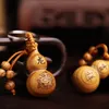 Gourd Key Clasp Hängsmycke Twelve Zodiac Wood Key Creative Present Bil Key Chain Pendant