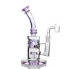 Heady dab Rigs Klein Recycler Narguilés Bongs Conduites D'eau Heady Oil Rigs Crâne Verre Eau Avec 14mm Banger