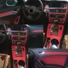 Para Audi A5 2008-2016 painel Central de controlo Interior Porta Lidar Com Autocolantes De Fibra De Carbono Decals Carro Estilo acessório