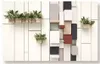 3D壁紙カスタム写真スタイリッシュな幾何学的立方体モザイク新鮮な緑の植物鍋の部屋家の装飾3D壁の壁画壁のための壁3 d