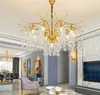 PostModern Chastelier Atmonsheric Crystal Cleans Lamp High-End Гостиная Спальня Ресторан Люстры Освещение Отель Villa Роскошный Висящий Свет Мия