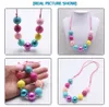 Mode Chunky Baby Bubblegum Beaded Halsband Justerbart Handgjorda Rope Halsband För Girls Toy Kids Smycken Gift