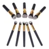 10st Black Makeup Brushes Set Eyeshadow Powder Contour Brush Kits Beauty Make Up Tools Foundation Blusher Brush Cosmetic Beauty T7767757