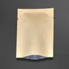 Multi-size Flat Open Top Kraft Paper Packaging Bags Vacuum Food Storage Pouch Open Top Aluminum Foil Coffee Tea Powder Drysaltery 319O