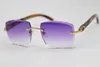 Women Peacock Wood Solglasögon 3524012 Carving Silver Purple Brown Lens Outdoors Driving Glasses C Decoration Gold Metal Frame Eyew9228296