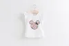 Ny design Babyflickor Kläder Ställ ut Kids Outfits Sommar T-shirt + Blommor Kjolar 2st / Set Barnkläder