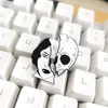 Dead Lovers Woman Skeleton Face Enamel Pins Custom Skull Brooches Bag Clothes Lapel Pin Badge Punk Cool Jewelry Gift