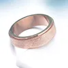 Gyllene regnbåge roterande ringar retro mens frostade par ring smycken kvinnor engagemang för kvinnlig dropship