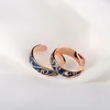 Smycken S925 Sterling Silver Couple Rings Starry Night Open Rings Famous Paiting Special Fashion317U