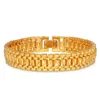 Manliga armband kvinnor smycken 12mm pulseira maskulina trendiga guldfärg chunky kedja länk armband grossist bileklik armband för man