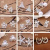 Горячие продажи 45 стилей корейские серьги творческие супер блестящие алмазные новые жемчужные серьги-гвоздики мода ювелирные изделия высокое качество