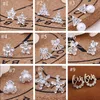 Hot Selling 45 Styles Korean Earrings Creative Super Shiny Diamond New Pearl Stud Earrings Fashion Jewelry High Quality