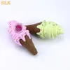 4.30 inch Ice cream cone silicone smoking pipes glass oil burner pipe smoke dry herb tobacco silicone hand pipes