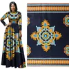 Tissu imprimé 100% coton, nouveau style ethnique, tissu imprimé géométrique uni, ensemble de jupe et robe africaine, vente en gros