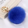 New 8CM Length Rabbit Fur Ball Cell Phone Car Keychain Pendant Handbag Charm Key Chain PomPom Charm Keyring