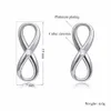 ERLUER Stud Earrings for women Fashion wedding crystal infinity jewellery Girl rose gold zircon engagement earring Jewelry